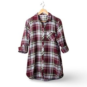 NEW: Barbour Coastal Collection Bressay Button-Down Flannel Shirt; Women's; 6 US
